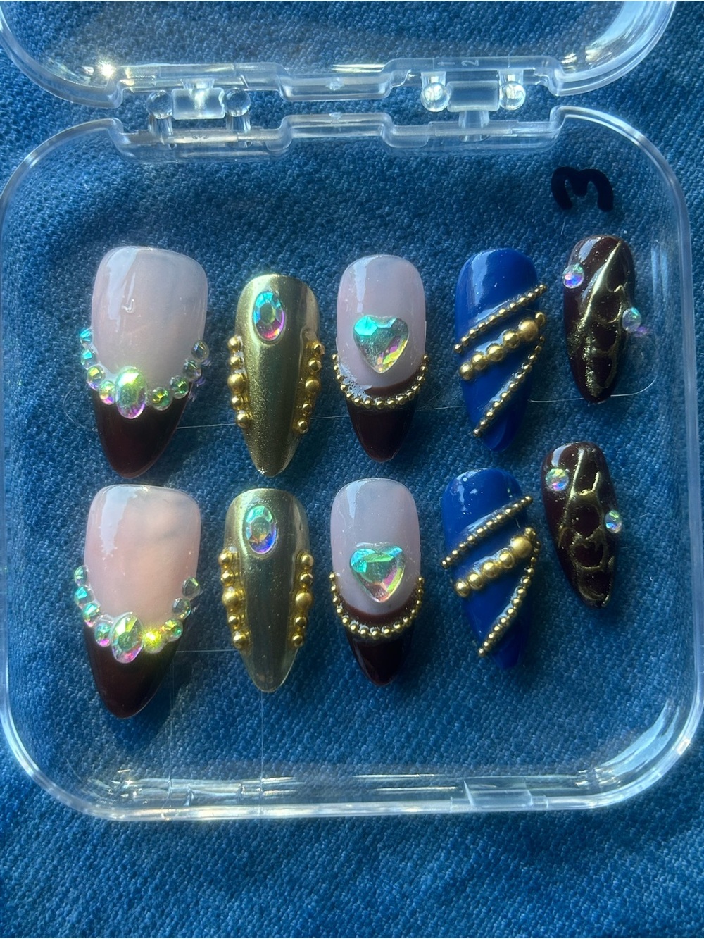 Mid-Length Almond - Handmade Artisan Press On Nails